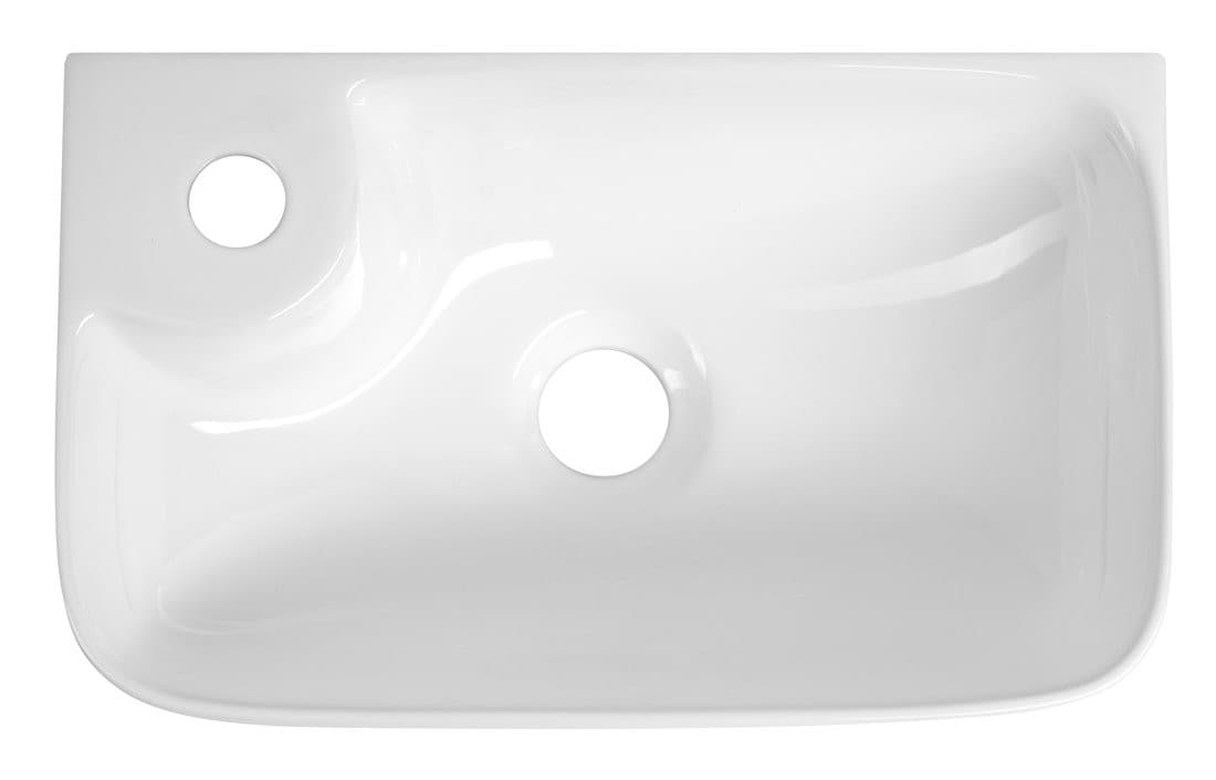 BELLE umywalka ceramiczna 36x22cm, biały