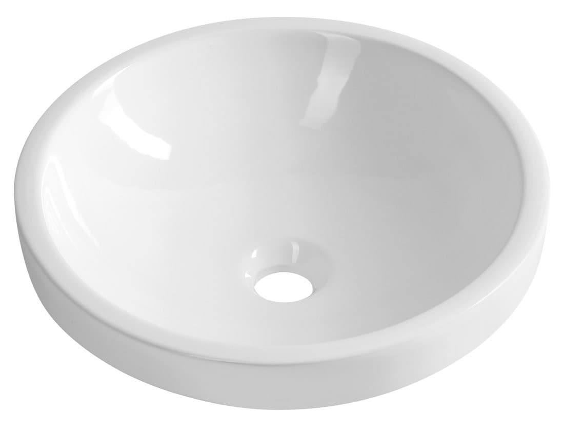 ROLA umywalka ceramiczna wpuszczana, średnica 41cm, biały