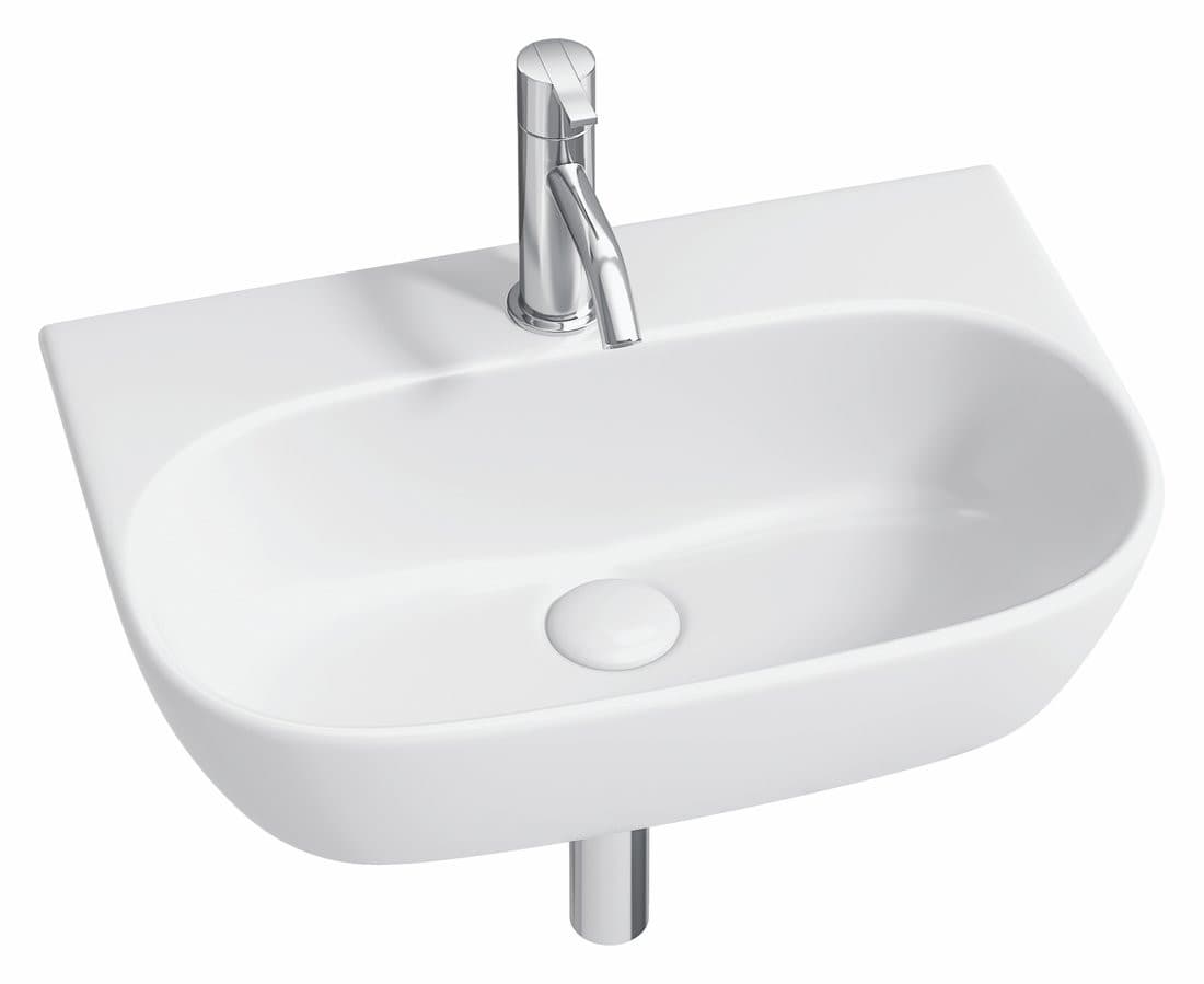 FLANNY umywalka ceramiczna 46x31cm, biały