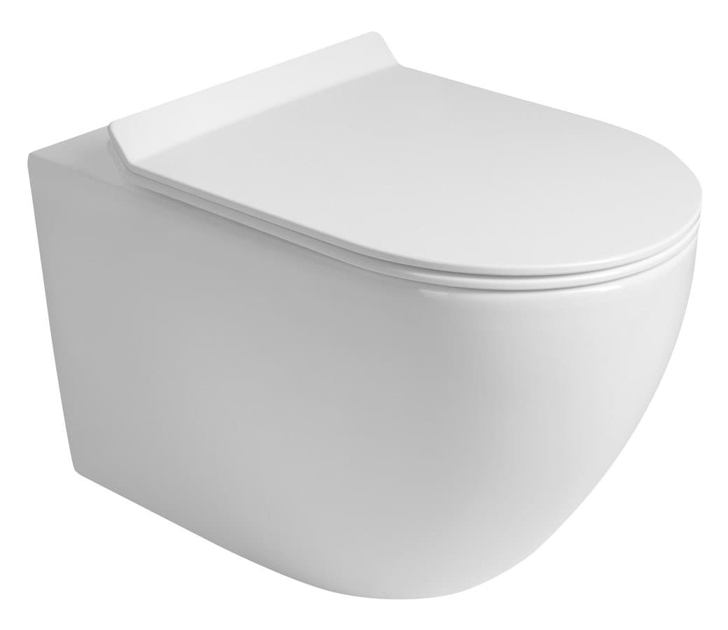 CARLO WC misa wisząca, Vortex Rimless, 36x53cm, biały