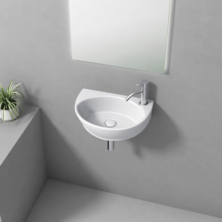 LIZA umywalka ceramiczna 40x27cm, biały