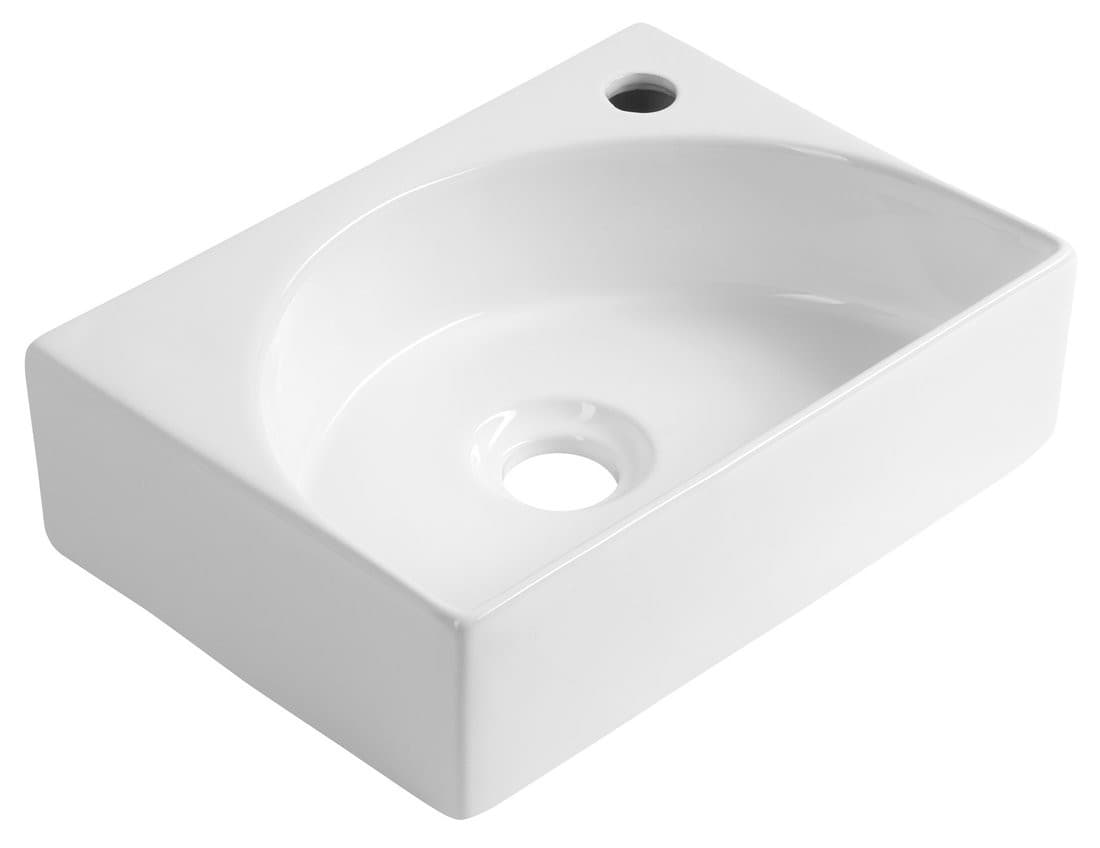 RUBIC umywalka ceramiczna 34x25cm, biały