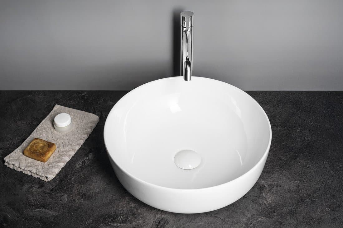 RONDEA umywalka ceramiczna nablatowa średnica 41cm, biały
