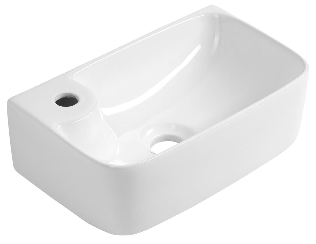 BELLE umywalka ceramiczna 36x22cm, biały