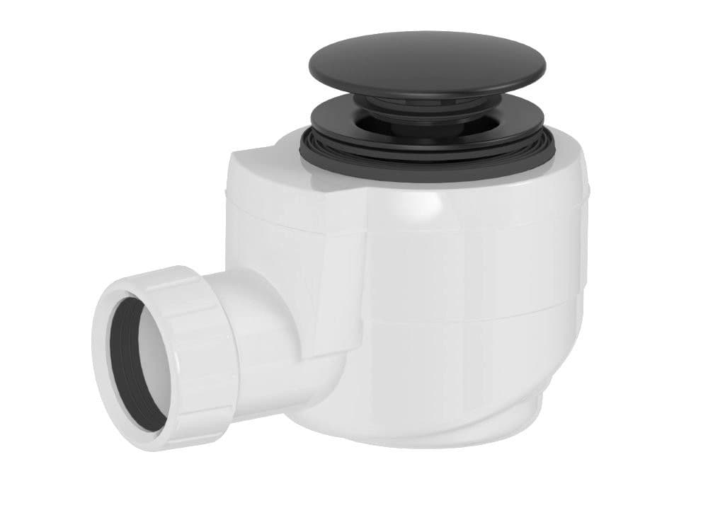 Odpływ wannowy DN40, klik-klak, czarny mat