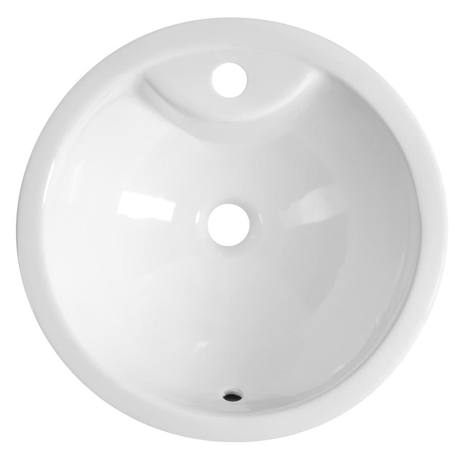 SHIPRA umywalka ceramiczna wpuszczana, średnica 46cm, biały