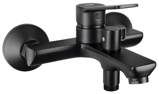 SINTRA bateria wannowa ścienna, czarny mat