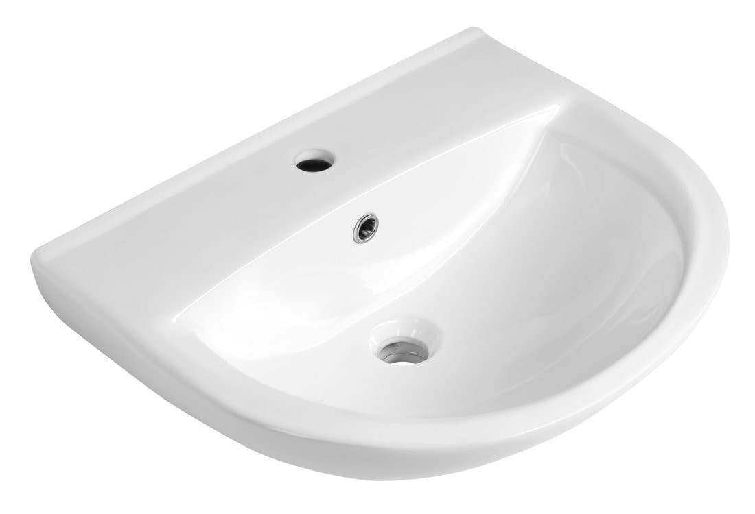 SPIRAL umywalka ceramiczna 54x45cm, biały