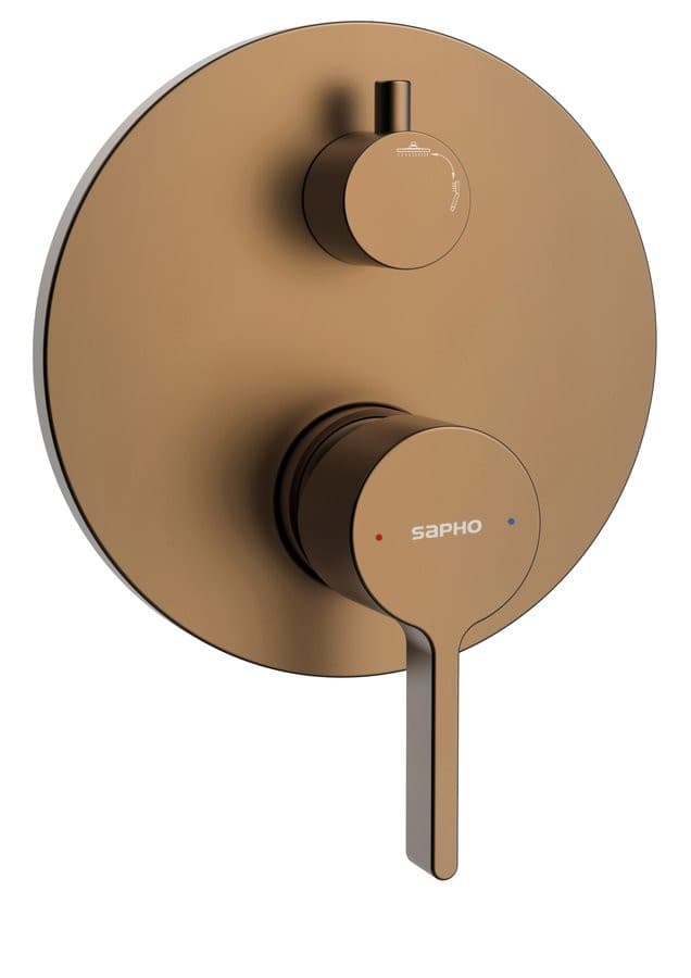 ICONIC bateria prysznicowa, podtynkowa, 2 wyjścia, miedź mat