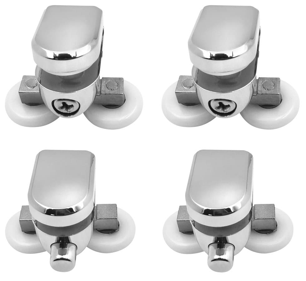 Zestaw rolek 2 górne 2 dolne, chrom
