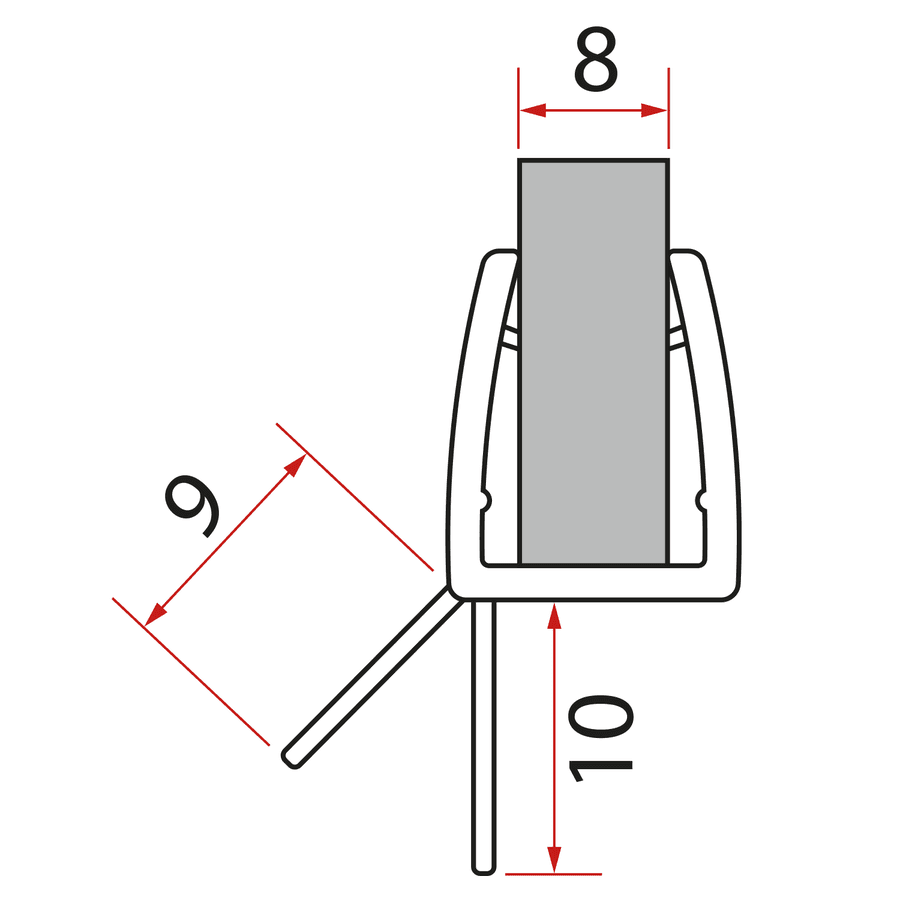 TRINITY uszczelka dolna, lewa