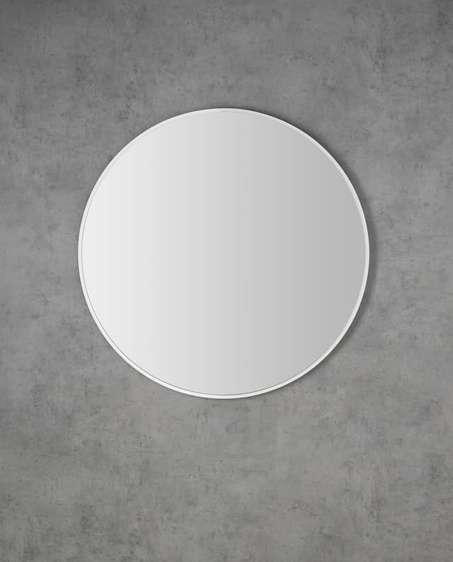 NOTION SLIM okrągłe lustro w ramie, średnica 70cm, biały mat
