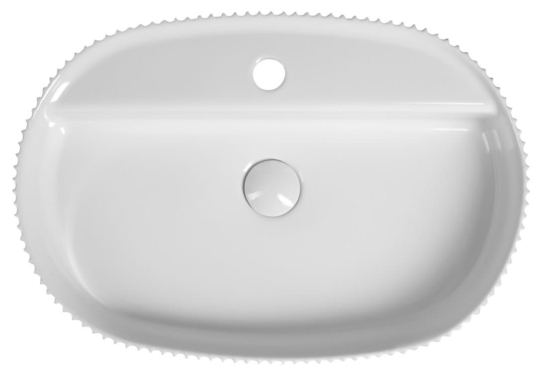 SINTESI umywalka ceramiczna nablatowa, 60x40cm, biały