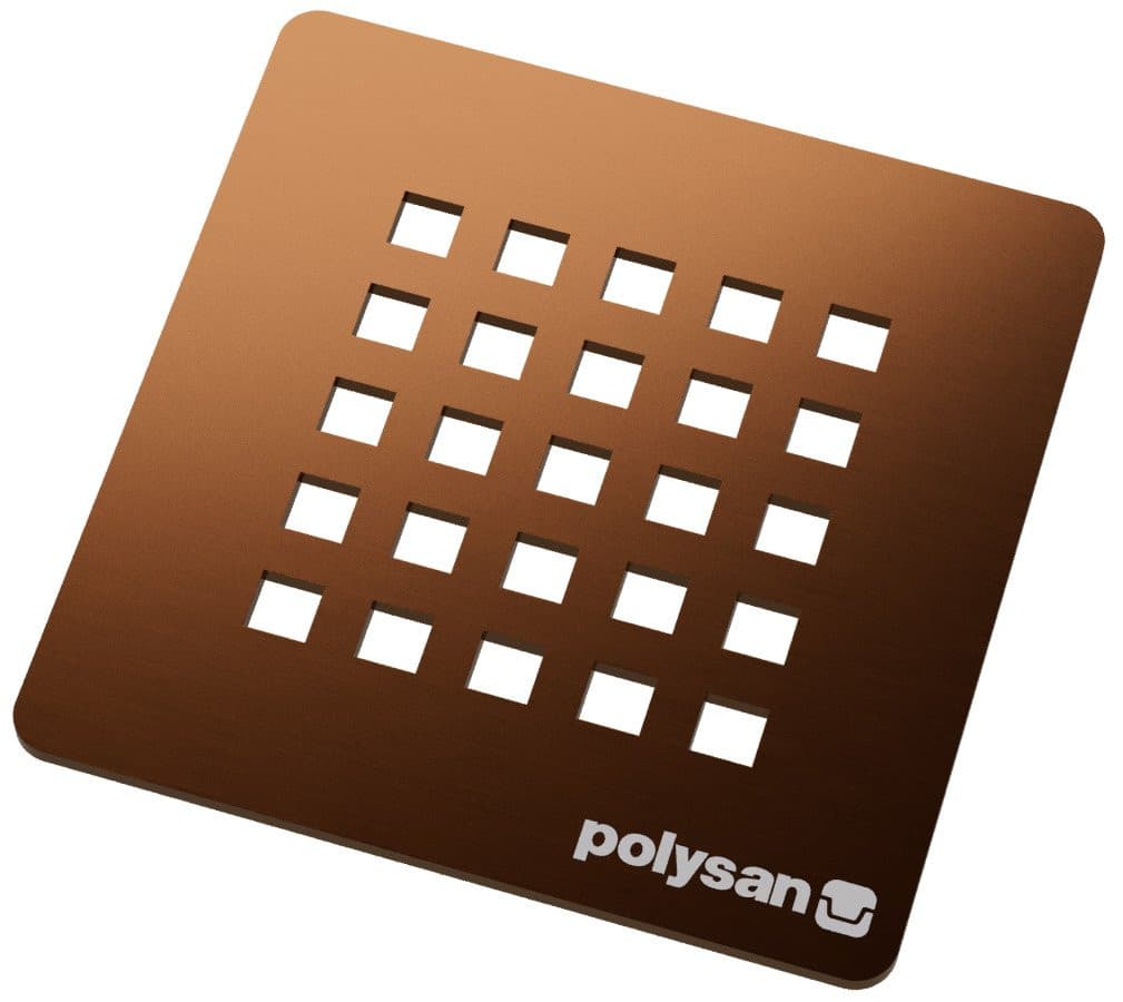 TRENECA kwadratowa maskownica syfonu, miedź mat