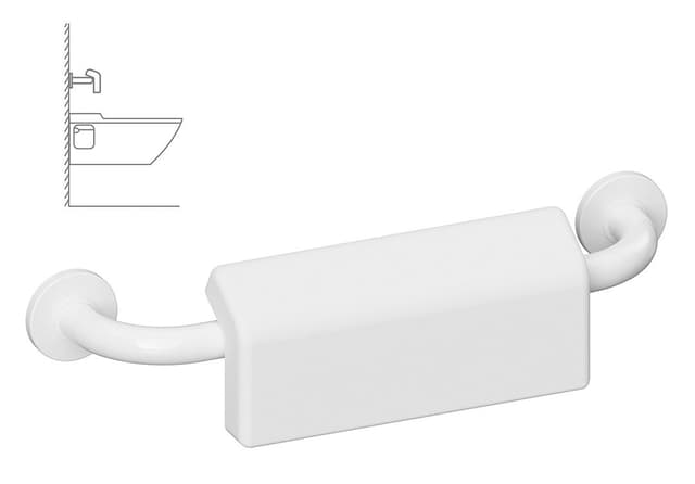 HANDICAP poręcz z oparciem, 500mm, biały