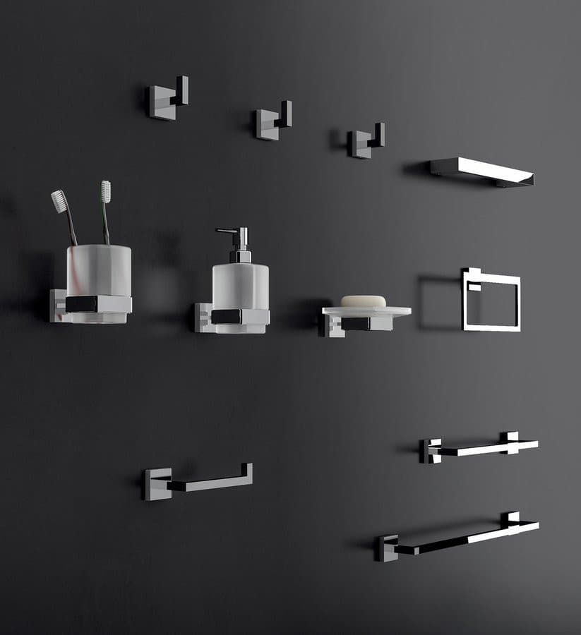 ELBA kubek, szkło mleczne, chrom