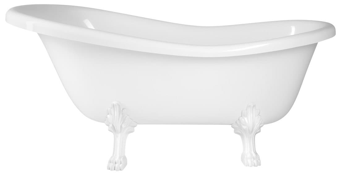 RETRO wolnostojąca wanna 168x76,2x70cm, biała, nogi białe