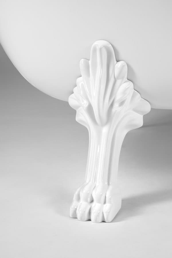 RETRO wolnostojąca wanna 168x76,2x70cm, biała, nogi białe