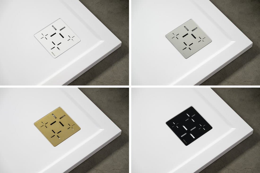 XENA brodzik prysznicowy kompozytowy, kwadrat 90x90cm, biały