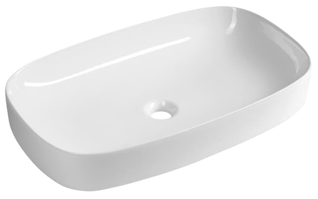 MATTEO umywalka ceramiczna nablatowa 65x40cm, biały