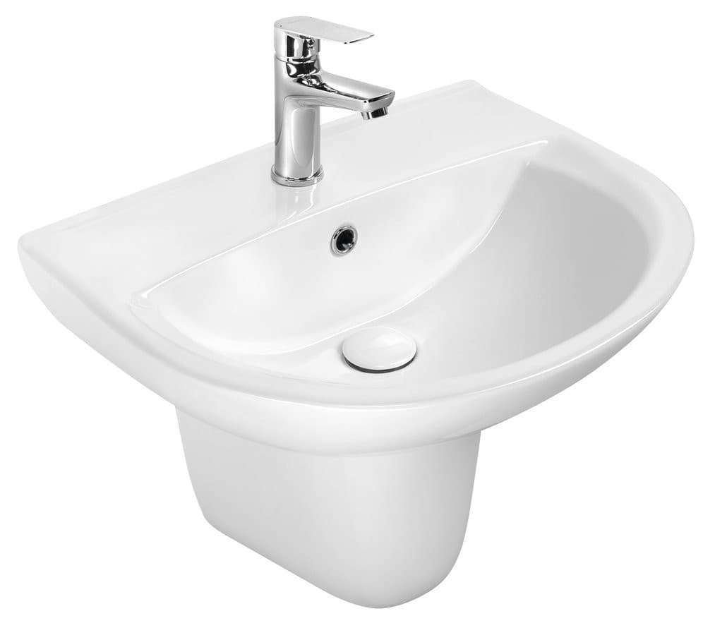 SPIRAL umywalka ceramiczna 60x47cm, biały