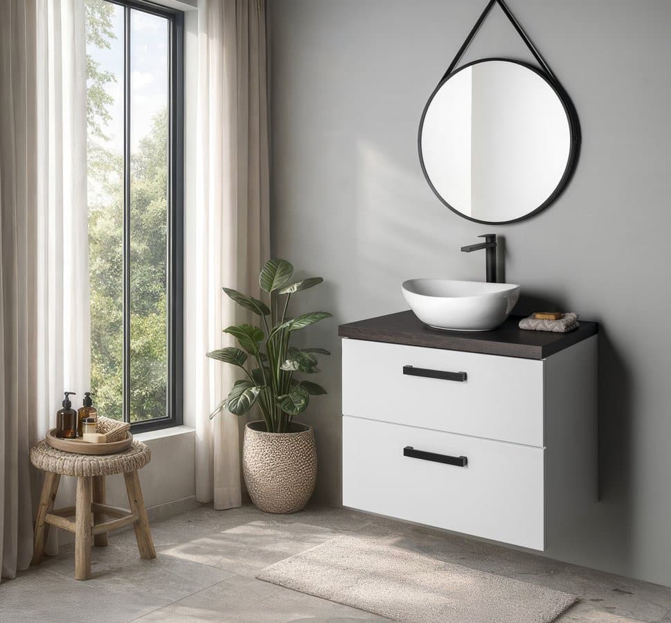 VEGA blat umywalkowy 104x45cm, dąb czarny