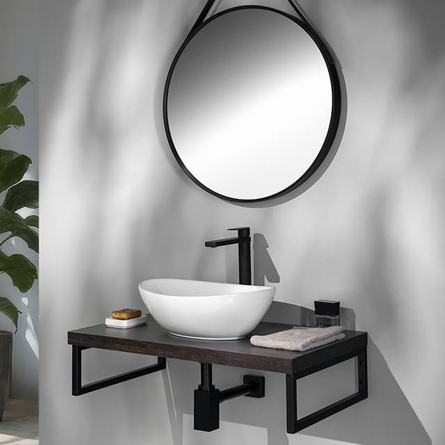 VEGA blat umywalkowy 82,5x45cm, dąb czarny