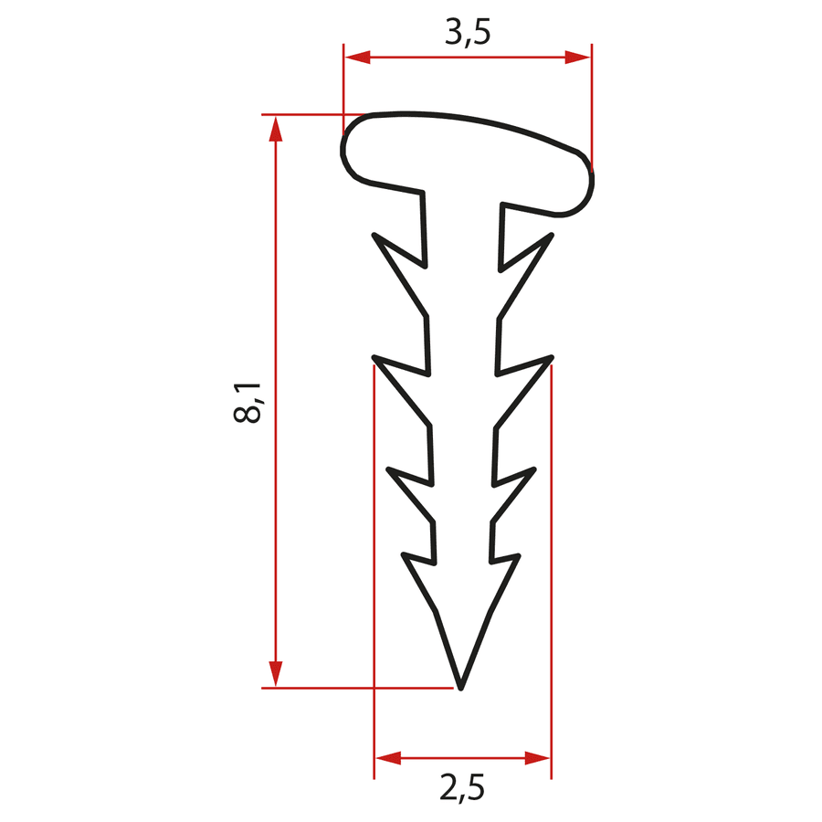 Uszczelki zapasowe, 2000mm