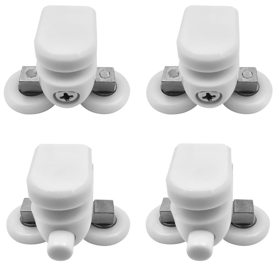 Zestaw rolek 2 górne 2 dolne, biały