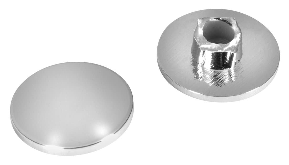 Owalna maskownica wspornika, okrągła, chrom 2 szt