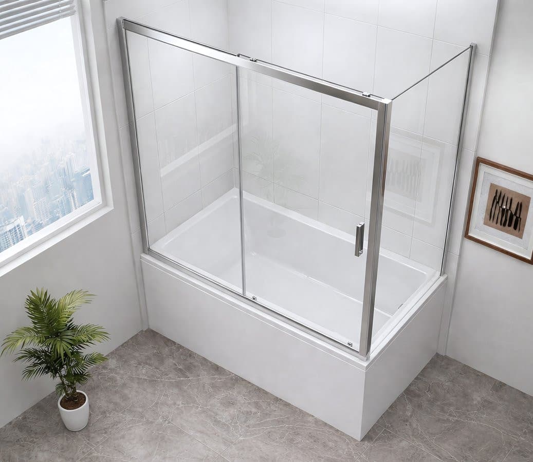 DEEP ścianka boczna 800x1650mm, szkło czyste