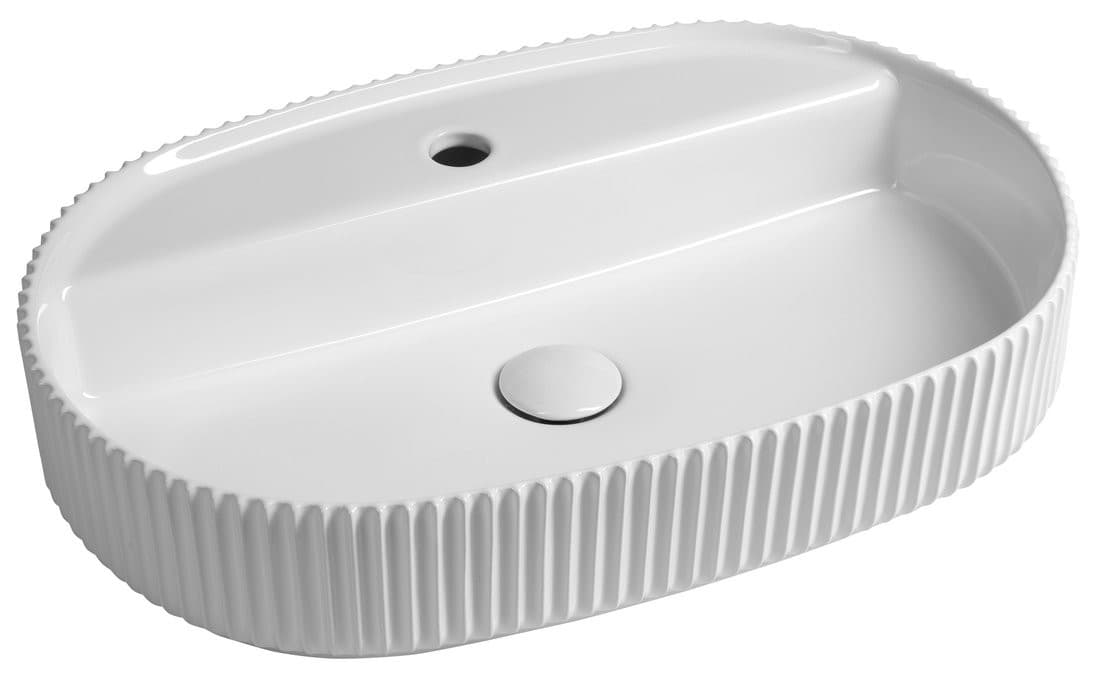 SINTESI umywalka ceramiczna nablatowa, 60x40cm, biały