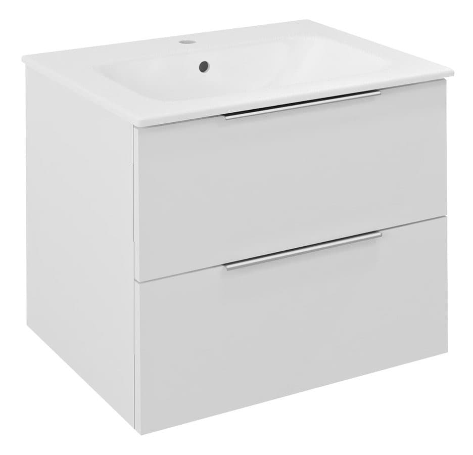 CIRASA szafka pod umywalkę 59,2x52x46cm, biały połysk