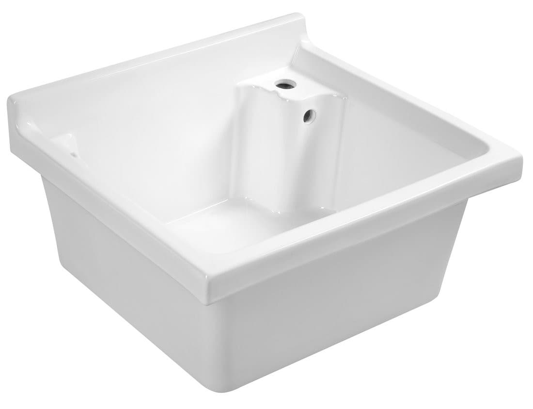 Zlew gospodarczy ceramiczny, 62x55cm, z przelewem