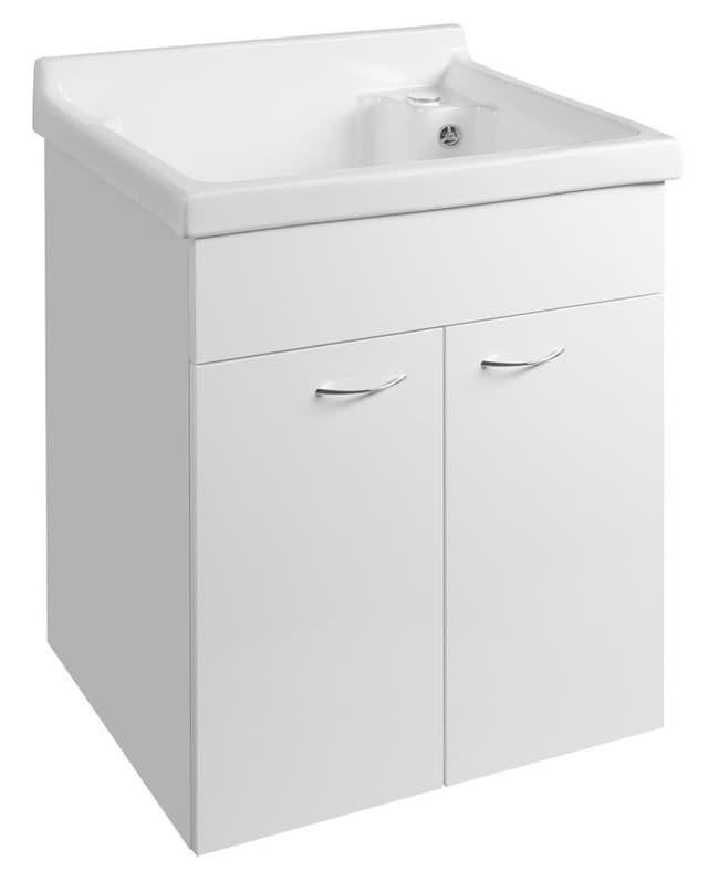 Zlew gospodarczy ceramiczny, 62x55cm, z przelewem