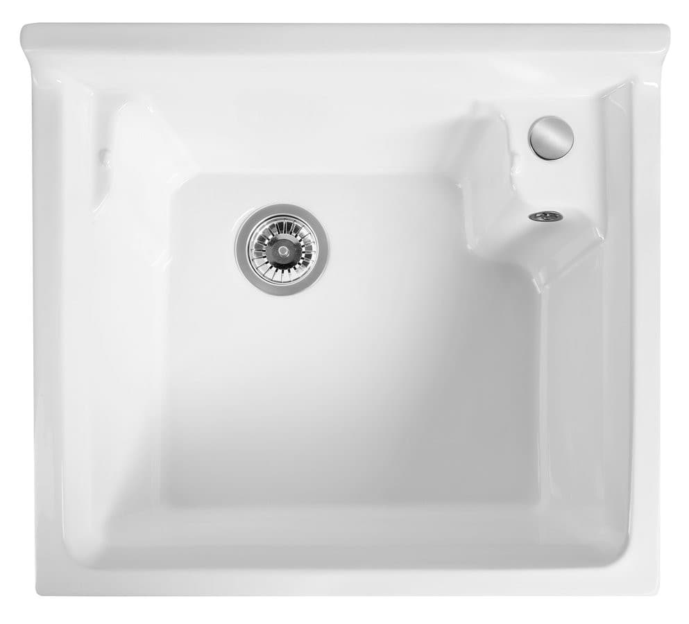 Zlew gospodarczy ceramiczny, 62x55cm, z przelewem