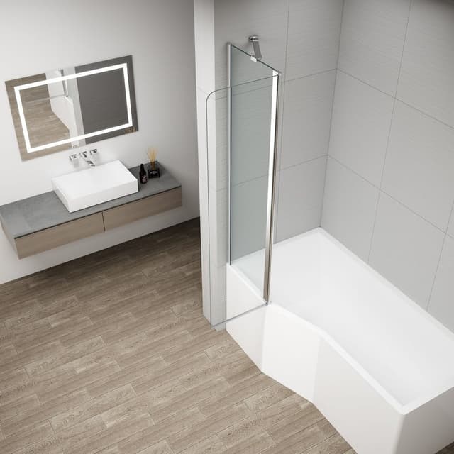 ROTA parawan wannowy obrotowy 900mm, szkło czyste