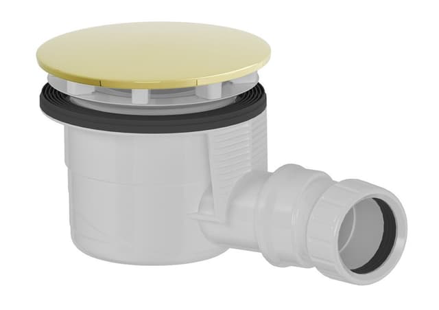 Syfon do brodzików, średnica 90mm, DN40, maskownica złoto