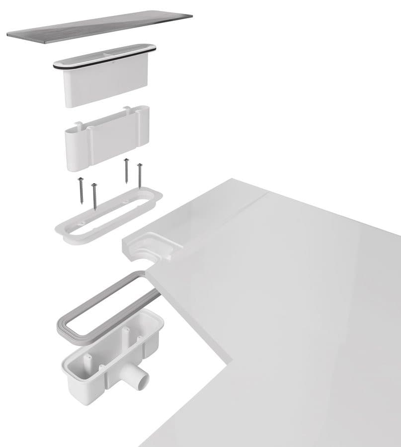 KAZUKO syfon brodzikowy, DN40, maskownica miedź mat