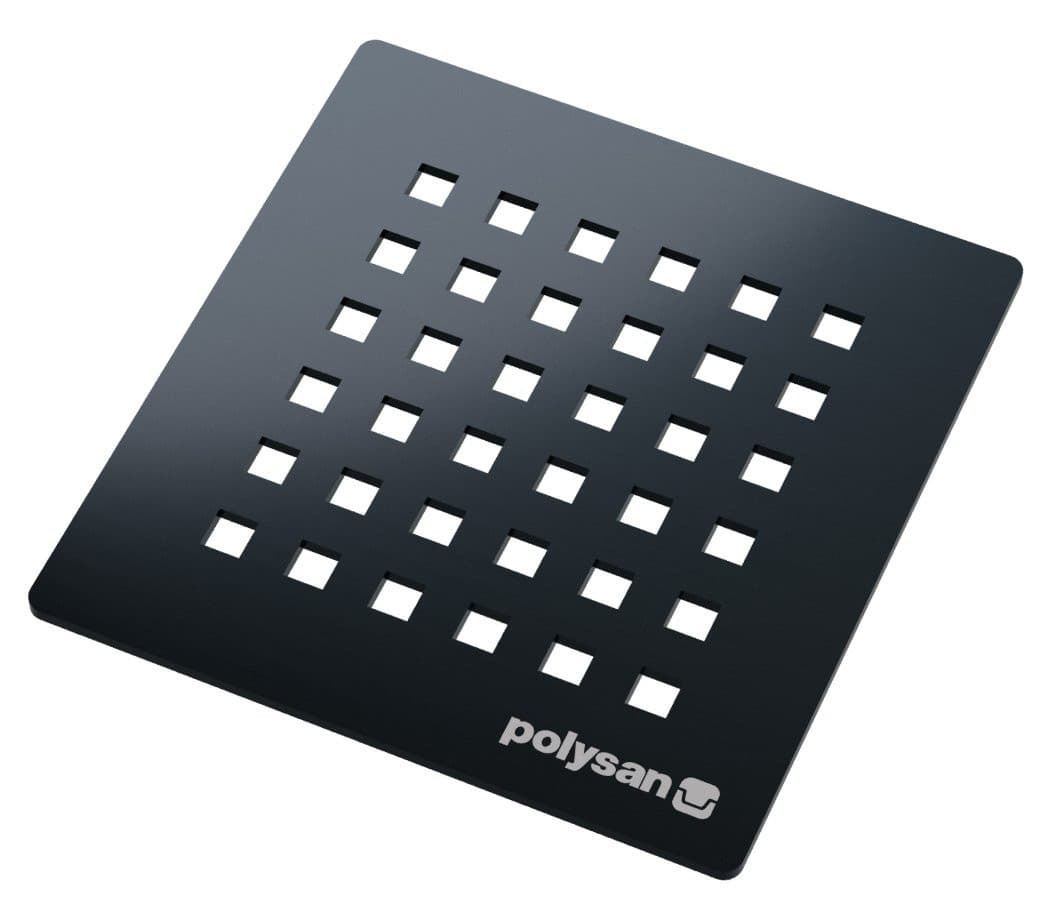 FLEXIA kwadratowa maskownica syfonu, gun metal