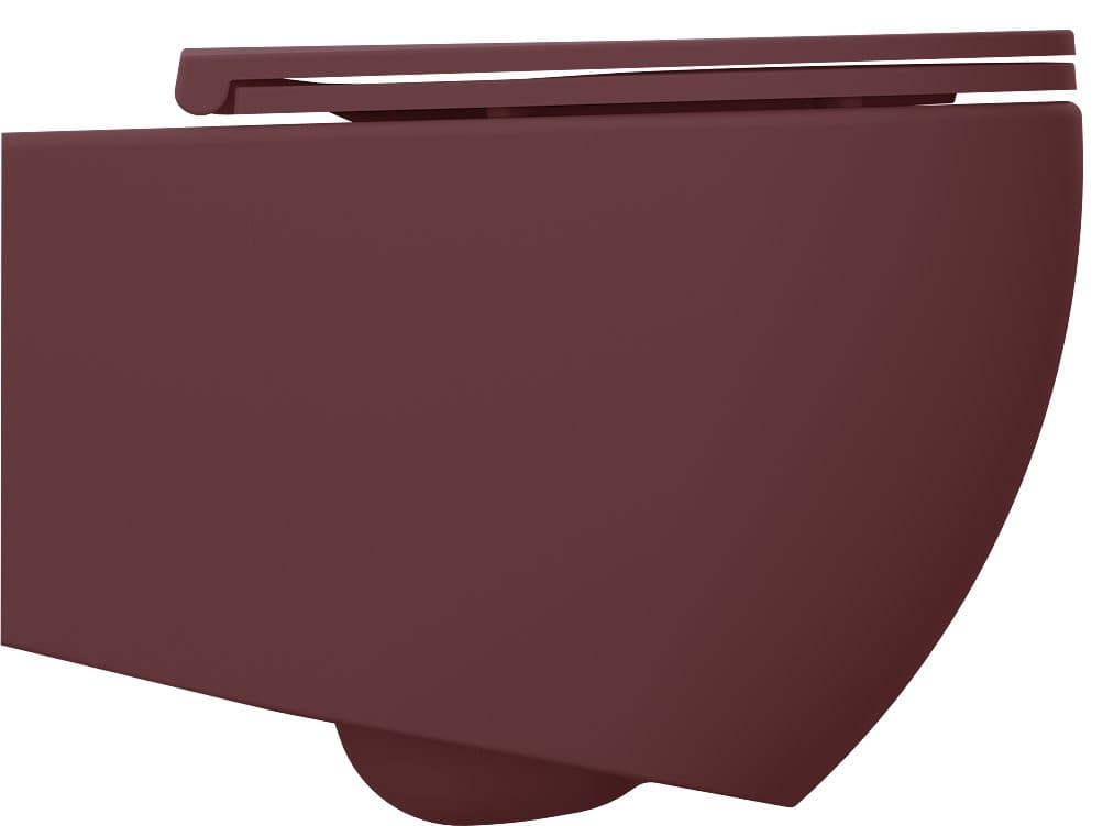 INFINITY miska WC wisząca, Rimless, 36,5x53cm, maroon red mat