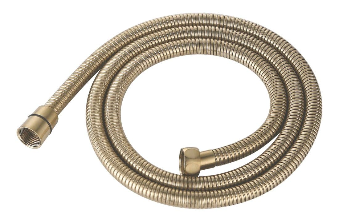 POWERFLEX wąż prysznicowy metalowy, 150cm, jasne złoto mat