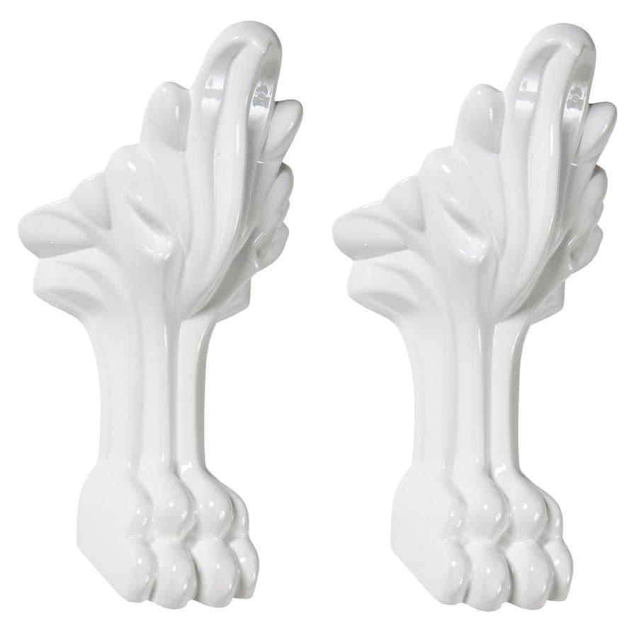 RETRO krótkie nóżki podporowe, 2 szt., biały mat