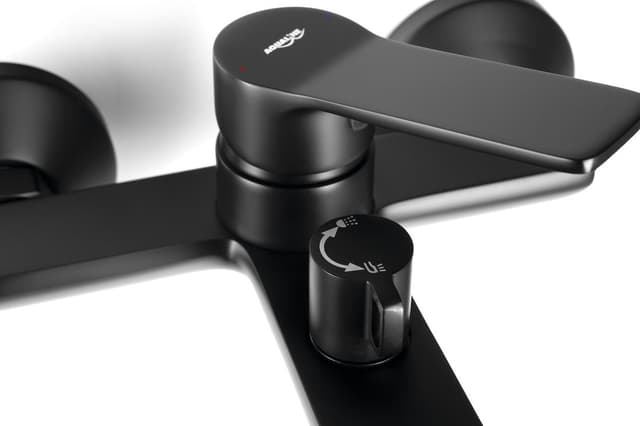 SINTRA bateria wannowa ścienna, czarny mat