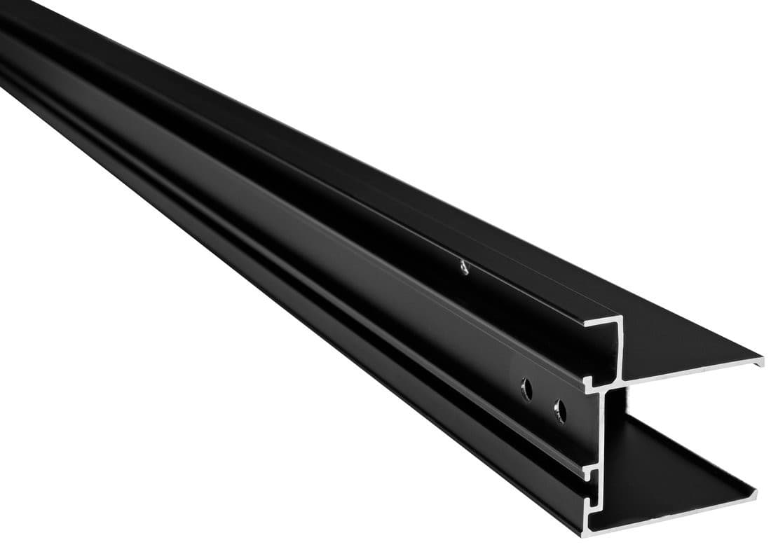EASY BLACK profil ścienny do szkła stałego, 1900mm