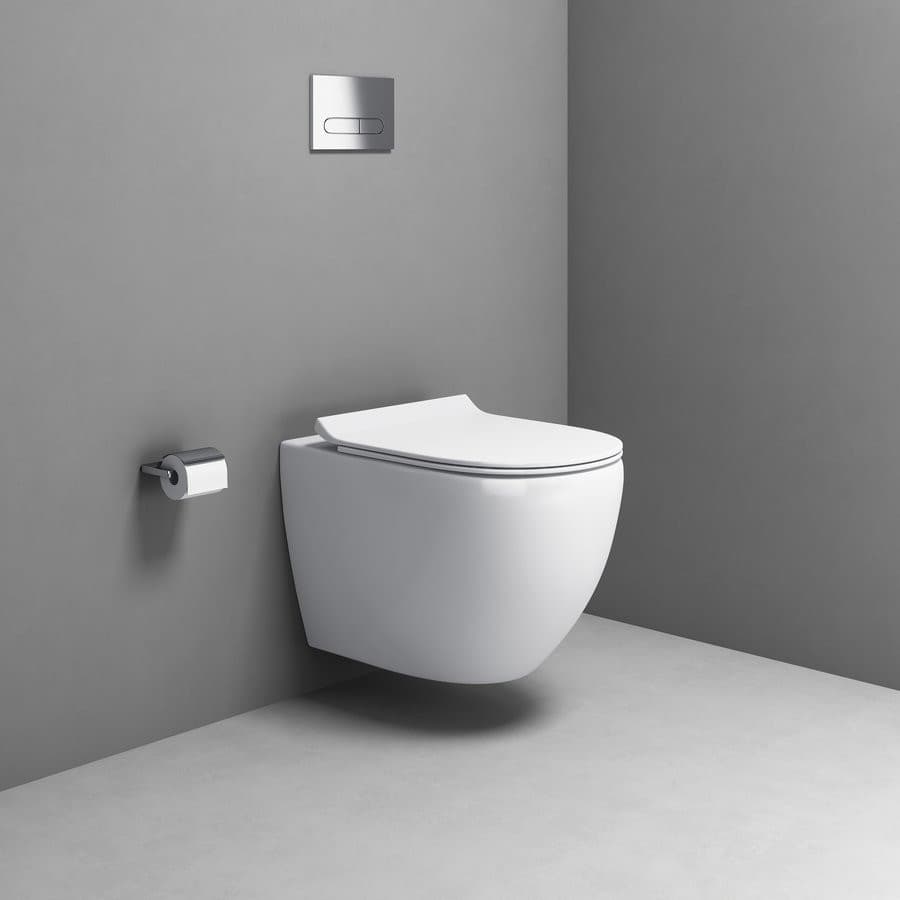 CARLO WC misa wisząca, Vortex Rimless, 36x53cm, biały