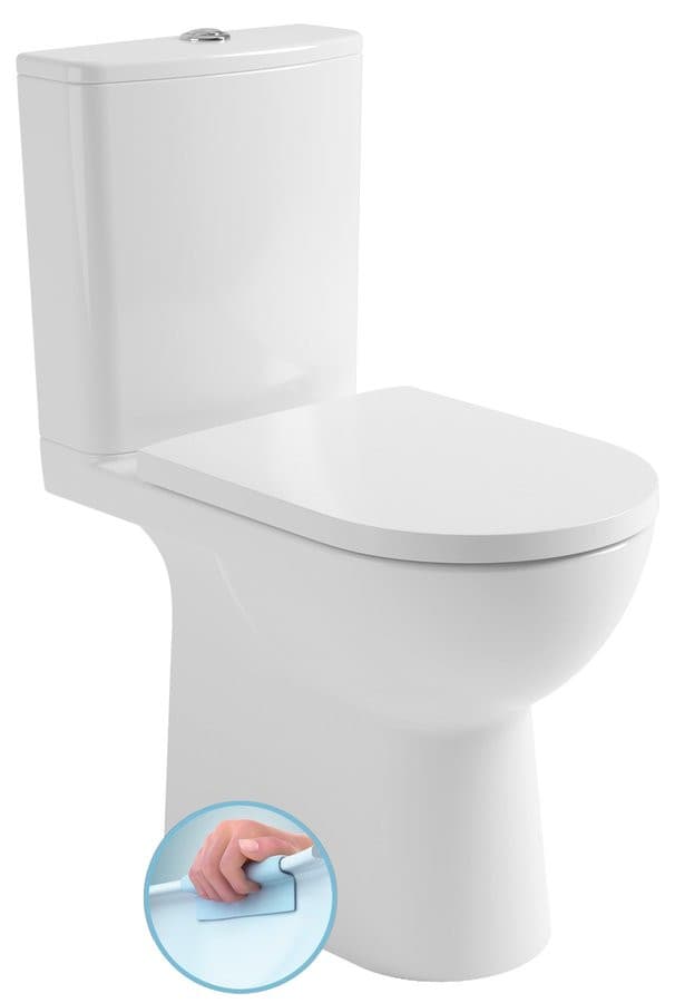 TALAMO kompakt WC, Rimless, odpływ poziomy/pionowy, biały