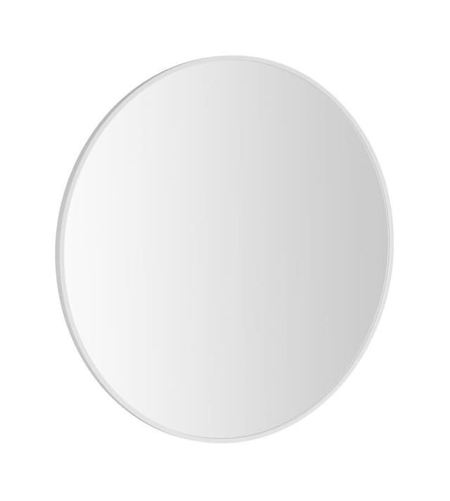 NOTION SLIM okrągłe lustro w ramie, średnica 50cm, biały mat