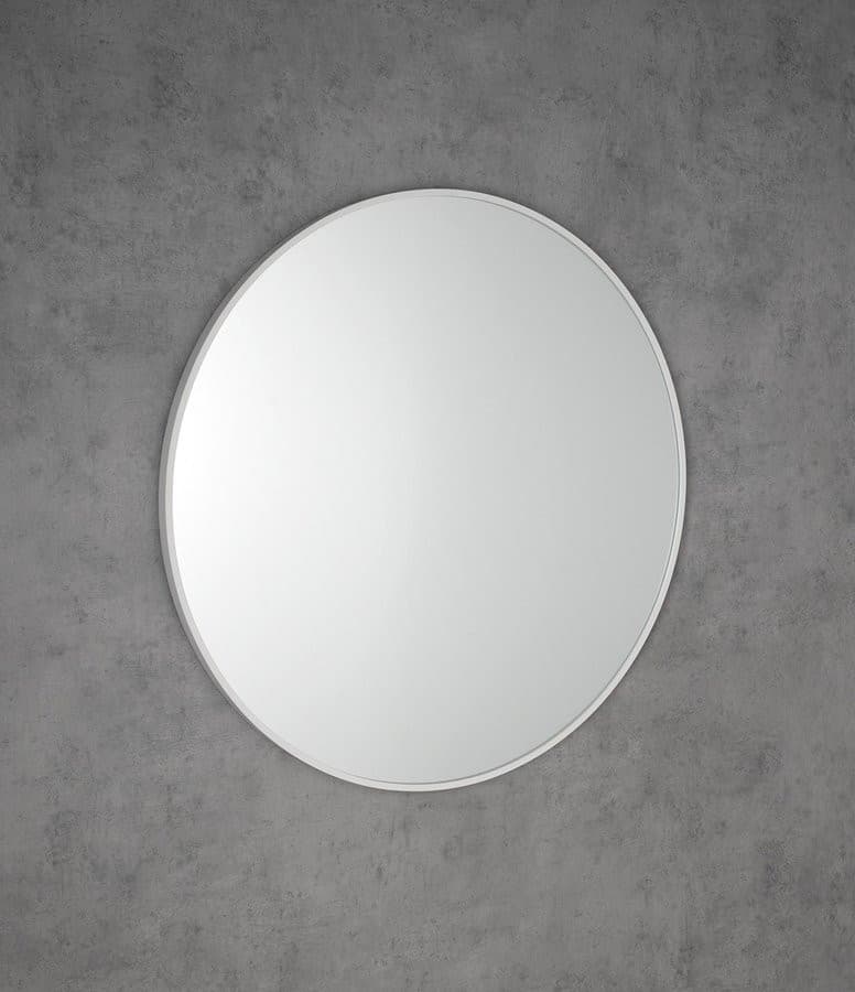 NOTION SLIM okrągłe lustro w ramie, średnica 50cm, biały mat