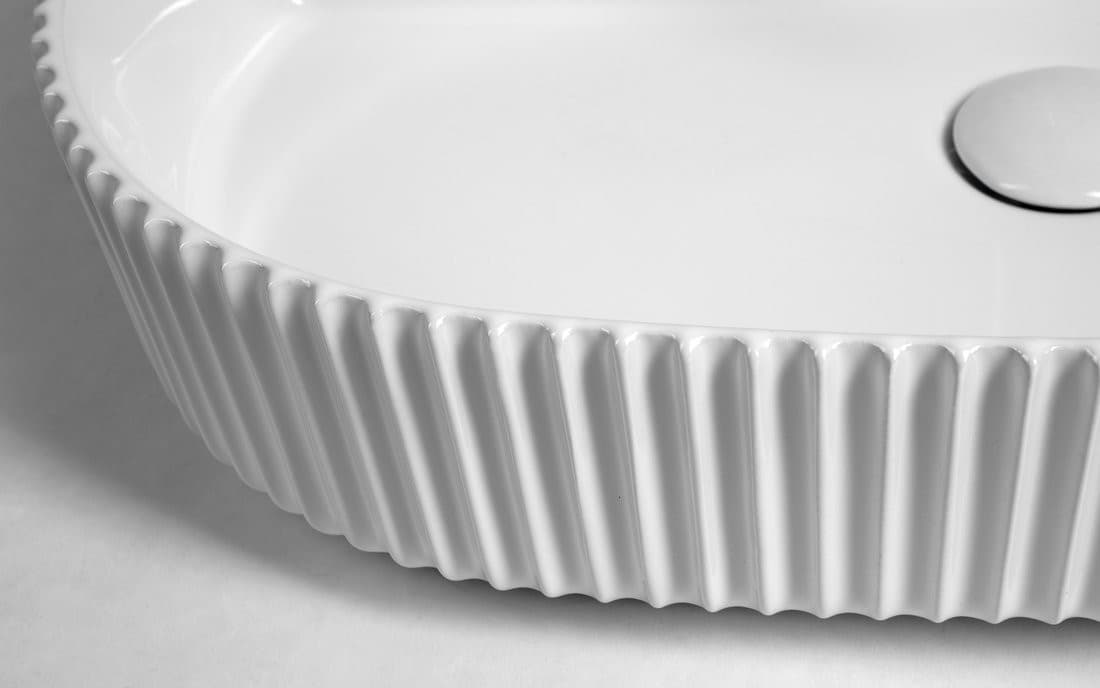 SINTESI umywalka ceramiczna nablatowa, 60x40cm, biały